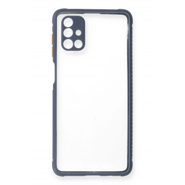 Mey İthalat® Samsung Galaxy M51 Kılıf Miami Şeffaf Silikon - Gri