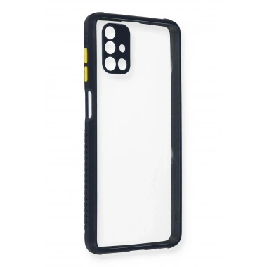 Mey İthalat® Samsung Galaxy M51 Kılıf Miami Şeffaf Silikon - Lacivert