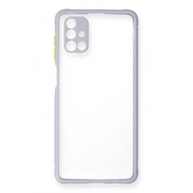 Mey İthalat® Samsung Galaxy M51 Kılıf Miami Şeffaf Silikon - Lila