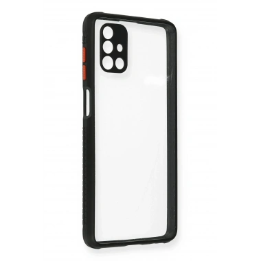 Mey İthalat® Samsung Galaxy M51 Kılıf Miami Şeffaf Silikon - Siyah