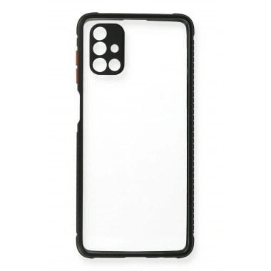 Mey İthalat® Samsung Galaxy M51 Kılıf Miami Şeffaf Silikon - Siyah