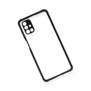 Mey İthalat® Samsung Galaxy M51 Kılıf Miami Şeffaf Silikon - Siyah