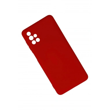 Mey İthalat®  Samsung Galaxy M51 Kılıf Nano içi Kadife Silikon - Kırmızı