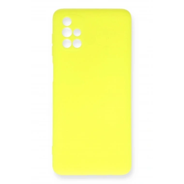 Mey İthalat®  Samsung Galaxy M51 Kılıf Nano içi Kadife Silikon - Sarı