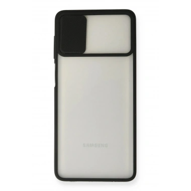 Mey İthalat® Samsung Galaxy M51 Kılıf Palm Buzlu Kamera Sürgülü Silikon - Siyah