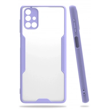 Mey İthalat®  Samsung Galaxy M51 Kılıf Platin Silikon - Lila