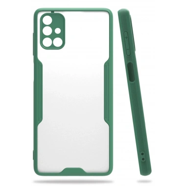 Mey İthalat®  Samsung Galaxy M51 Kılıf Platin Silikon - Yeşil