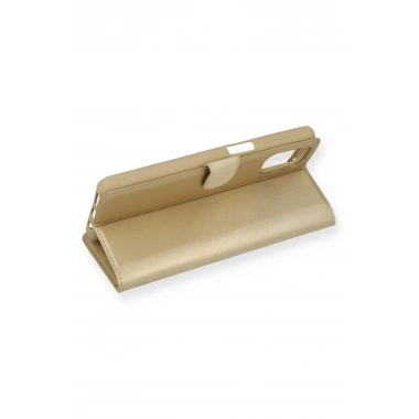 Mey İthalat®  Samsung Galaxy M51 Trend S Plus Kapaklı Kılıf - Gold