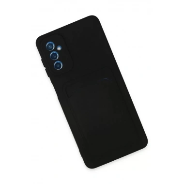Mey İthalat®  Samsung Galaxy M52 5G Kılıf Kelvin Kartvizitli Silikon - Siyah