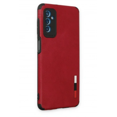 Mey İthalat® Samsung Galaxy M52 5G Kılıf Loop Deri Silikon - Kırmızı