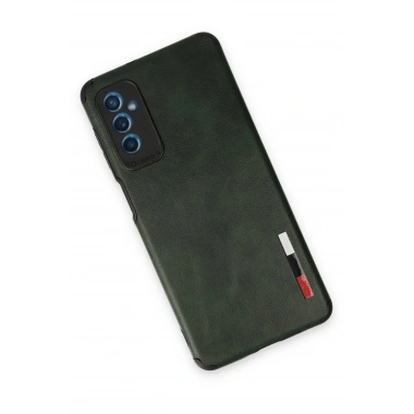 Mey İthalat® Samsung Galaxy M52 5G Kılıf Loop Deri Silikon - Yeşil