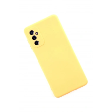 Mey İthalat®  Samsung Galaxy M52 5G Kılıf Nano içi Kadife Silikon - Sarı