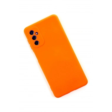 Mey İthalat®  Samsung Galaxy M52 5G Kılıf Nano içi Kadife Silikon - Turuncu