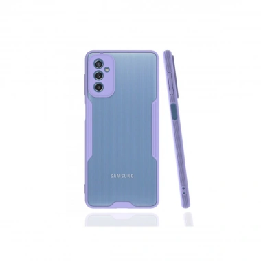 Mey İthalat®  Samsung Galaxy M52 5G Kılıf Platin Silikon - Lila