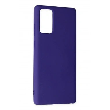 Mey İthalat®  Samsung Galaxy Note 20 Kılıf Nano içi Kadife Silikon - Mor