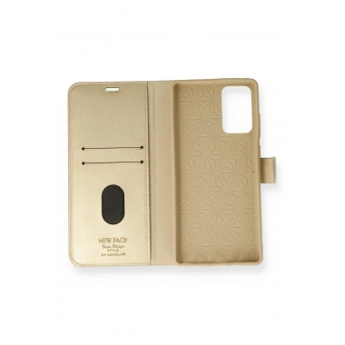 Mey İthalat®  Samsung Galaxy Note 20 Kılıf Trend S Plus Kapaklı Kılıf - Gold