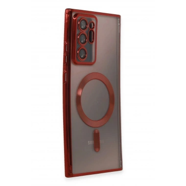 Mey İthalat®  Samsung Galaxy Note 20 Ultra Kılıf Kross Magneticsafe Kapak - Kırmızı