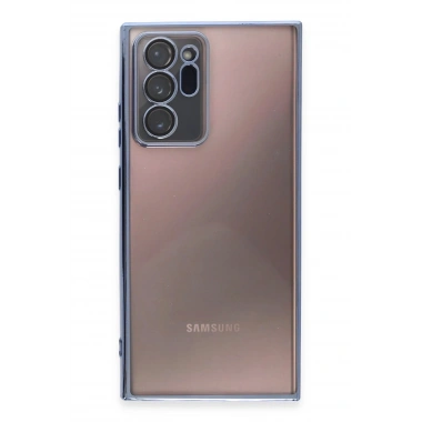 Mey İthalat®  Samsung Galaxy Note 20 Ultra Kılıf  Lensli Silikon - Açık Mavi