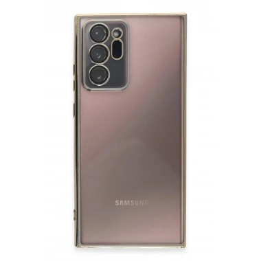 Mey İthalat®  Samsung Galaxy Note 20 Ultra Kılıf  Lensli Silikon - Gold