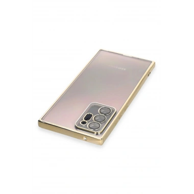 Mey İthalat®  Samsung Galaxy Note 20 Ultra Kılıf  Lensli Silikon - Gold