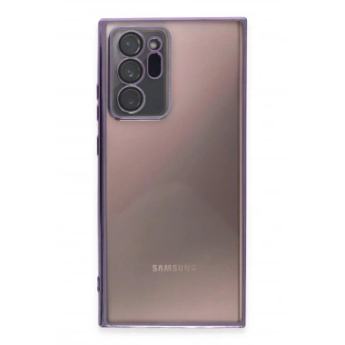Mey İthalat®  Samsung Galaxy Note 20 Ultra Kılıf  Lensli Silikon - Mor