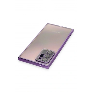 Mey İthalat®  Samsung Galaxy Note 20 Ultra Kılıf  Lensli Silikon - Mor