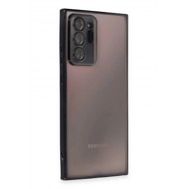 Mey İthalat®  Samsung Galaxy Note 20 Ultra Kılıf  Lensli Silikon - Siyah