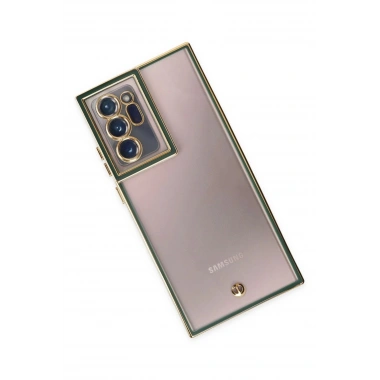 Mey İthalat® Samsung Galaxy Note 20 Ultra Kılıf Liva Lens Silikon - Yeşil