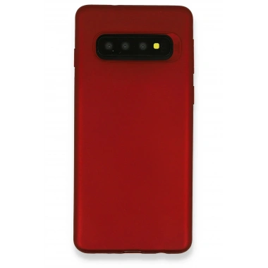 Mey İthalat®  Samsung Galaxy S10 Plus Kılıf First Silikon - Bordo