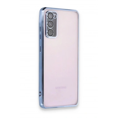 Mey İthalat®  Samsung Galaxy S20 FE Kılıf  Lensli Silikon - Açık Mavi