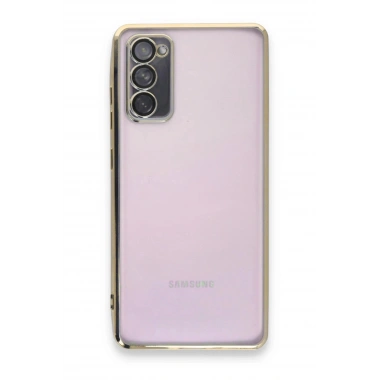 Mey İthalat®  Samsung Galaxy S20 FE Kılıf  Lensli Silikon - Gold
