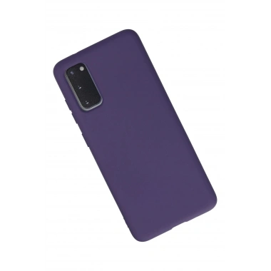 Mey İthalat®  Samsung Galaxy S20 Kılıf Nano içi Kadife Silikon - Mor