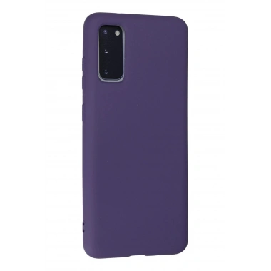 Mey İthalat®  Samsung Galaxy S20 Kılıf Nano içi Kadife Silikon - Mor