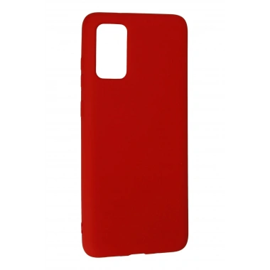 Mey İthalat®  Samsung Galaxy S20 Plus Kılıf Nano içi Kadife Silikon - Kırmızı
