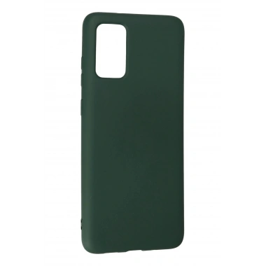 Mey İthalat®  Samsung Galaxy S20 Plus Kılıf Nano içi Kadife Silikon - Koyu Yeşil