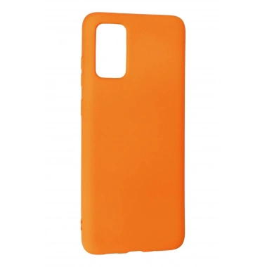 Mey İthalat®  Samsung Galaxy S20 Plus Kılıf Nano içi Kadife Silikon - Turuncu