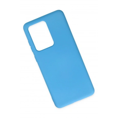 Mey İthalat®  Samsung Galaxy S20 Ultra Kılıf Nano içi Kadife Silikon - Mavi