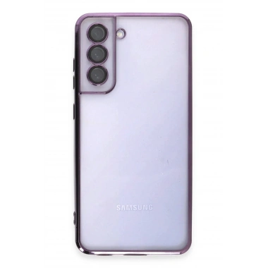 Mey İthalat®  Samsung Galaxy S21 FE Kılıf  Lensli Silikon - Mor