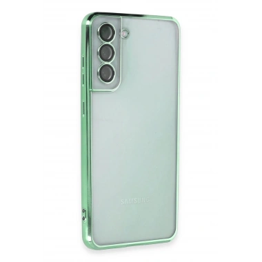 Mey İthalat®  Samsung Galaxy S21 FE Kılıf  Lensli Silikon - Yeşil