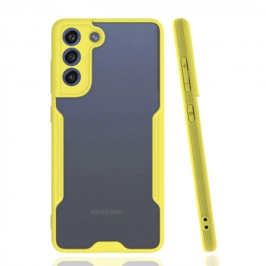 Mey İthalat®  Samsung Galaxy S21 FE Kılıf Platin Silikon - Sarı