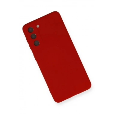 Mey İthalat®  Samsung Galaxy S21 Kılıf Nano içi Kadife Silikon - Kırmızı
