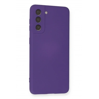 Mey İthalat®  Samsung Galaxy S21 Kılıf Nano içi Kadife Silikon - Mor