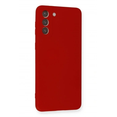 Mey İthalat®  Samsung Galaxy S21 Plus Kılıf Nano içi Kadife Silikon - Kırmızı