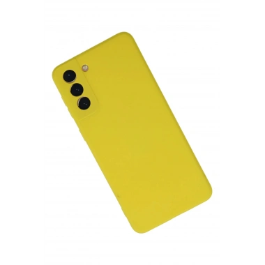 Mey İthalat®  Samsung Galaxy S21 Plus Kılıf Nano içi Kadife Silikon - Sarı