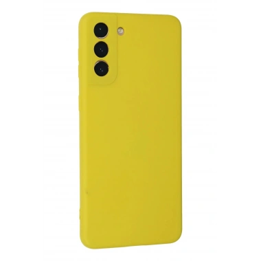 Mey İthalat®  Samsung Galaxy S21 Plus Kılıf Nano içi Kadife Silikon - Sarı