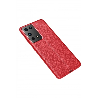 Mey İthalat®  Samsung Galaxy S21 Ultra Kılıf Auto Focus Kapak - Kırmızı