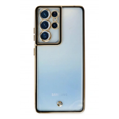 Mey İthalat® Samsung Galaxy S21 Ultra Kılıf Liva Lens Silikon - Siyah