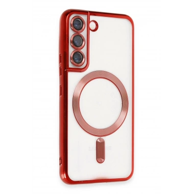 Mey İthalat®  Samsung Galaxy S22 Kılıf Kross Magneticsafe Kapak - Kırmızı