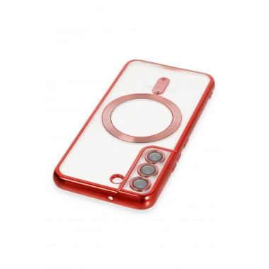 Mey İthalat®  Samsung Galaxy S22 Kılıf Kross Magneticsafe Kapak - Kırmızı