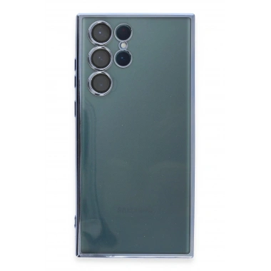 Mey İthalat®  Samsung Galaxy S22 Ultra Kılıf  Lensli Silikon - Açık Mavi